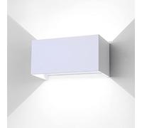 ENCOFT 24W Applique da Esterno COB Applique LED da Parete Interno IP65 Impermeabile 6000K Lampada da Esterno a Parete in Alluminio Angolo Regolabile per Giardino Balcone Bianco