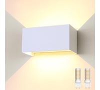 ENCOFT 24W Applique da Parete Interno Esterno G9 Lampada IP65 Impermeabile in Alluminio, Bianco Caldo 3000K per Giardino