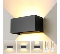 ENCOFT 24W LED Lampada da parete Esterno Interno, Lampadina Sostituibile G9 | Applique da Esterno IP65, Lampada da Parete Bianco Caldo 3000K in Alluminio Angolo Regolabile Nero per Giardino