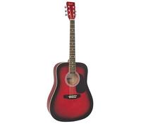 Encore-Chitarra acustica, colore marrone Redburst