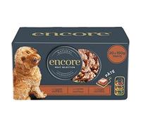 Encore Cibo Umido Completo per Cani, Pollo, Agnello, patè di Manzo in vassoi da 150 g (Confezione da 20 vassoi)