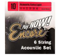 Encore EWS10 - Corde per chitarra acustica, rivestimento in bronzo, misura extra light (.010-.048)