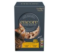 Encore in gelatina Pacco misto 20 x 50 g Umido gatto - Selezione di pollo (3 varianti)