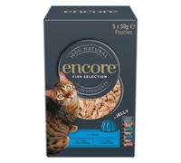 Encore in gelatina Pacco misto in buste 5 x 50 g Umido gatto - Selezione di Pesce (3 varianti)