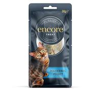 Encore Snack per gatti naturali al 100%, lombo di sgombro intero, 30 g (confezione da 12)