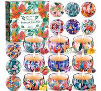 ENCOUN Candele Profumate, 9PCS Set Regalo Natalizio 100% Cera di Soia Naturale, per Donna, Bagni, Yoga, Feste di Matrimonio, Compleanni