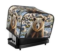 Encounter - Copertura trapuntata per tostapane a 4 fette di orso, per piccoli elettrodomestici, con manico, decorazione per casa, tavolo, cucina