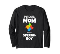 Encouraging ASD Puzzle Design | Proud Mom of Autistic Boy Maglia a Manica