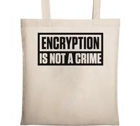 Encryption is Not A Crime Crypto Graphic Natural Ecological Cotton Tote Bag Beige