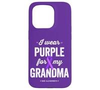End Alz, indosso viola per mia nonna, consapevolezza dell'Alzheimer Custodia per iPhone 15 Pro
