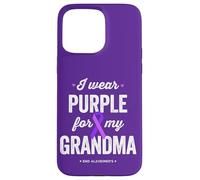 End Alz, indosso viola per mia nonna, consapevolezza dell'Alzheimer Custodia per iPhone 15 Pro Max