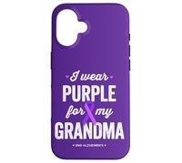 End Alz, indosso viola per mia nonna, consapevolezza dell'Alzheimer Custodia per iPhone 16