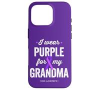End Alz, indosso viola per mia nonna, consapevolezza dell'Alzheimer Custodia per iPhone 16 Pro
