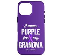 End Alz, indosso viola per mia nonna, consapevolezza dell'Alzheimer Custodia per iPhone 16 Pro Max
