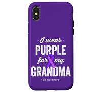 End Alz, indosso viola per mia nonna, consapevolezza dell'Alzheimer Custodia per iPhone X/XS