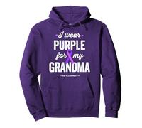End ALZ, indosso Viola per mia Nonna, consapevolezza dell'Alzheimer Felpa con Cappuccio