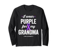 End ALZ, indosso Viola per mia Nonna, consapevolezza dell'Alzheimer Maglia a Manica