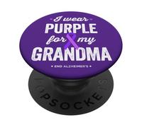 End Alz, indosso viola per mia nonna, consapevolezza dell'Alzheimer PopSockets PopGrip Adesivo