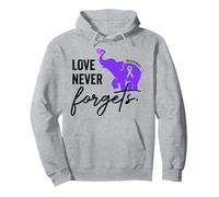 End Alzheimers Shirt Love Never Forgets La consapevolezza dell'Alzheimer Felpa con Cappuccio