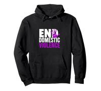 End Domestic Violence T-Shirt - Consapevolezza della violenza Domestica Felpa con Cappuccio