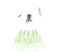 End Game Tackle Company Deep Drop Malacanthidae Rig, 5 Mustad Circle Ganci con Glow Squid, 12/0
