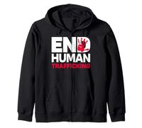End Human Trafficking Felpa con Cappuccio