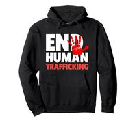 End Human Trafficking Felpa con Cappuccio