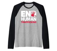 End Human Trafficking Maglia con Maniche Raglan