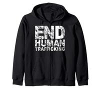 End Human Trafficking T-Shirt Felpa con Cappuccio