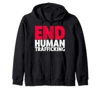End Human Trafficking T-Shirt Felpa con Cappuccio