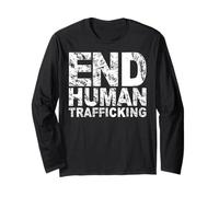 End Human Trafficking T-Shirt Maglia a Manica