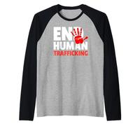 End Human Trafficking T-Shirt Maglia con Maniche Raglan