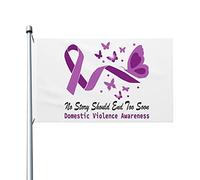 End & Stop Violenza domestica Bandiera 3x5 Ft Double Side Outdoor Farmhouse Yard Sign Bandiera decorativa da giardino con occhielli in ottone