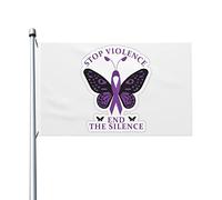 End & Stop Violenza domestica Bandiera 3x5 Ft Double Side Outdoor Farmhouse Yard Sign Bandiera decorativa da giardino con occhielli in ottone