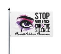 End & Stop Violenza domestica Bandiera 3x5 Ft Double Side Outdoor Farmhouse Yard Sign Bandiera decorativa da giardino con occhielli in ottone