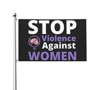 End & Stop Violenza domestica Bandiera 3x5 Ft Double Side Outdoor Farmhouse Yard Sign Bandiera decorativa da giardino con occhielli in ottone