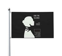 End & Stop Violenza domestica Bandiera 3x5 Ft Double Side Outdoor Farmhouse Yard Sign Bandiera decorativa da giardino con occhielli in ottone