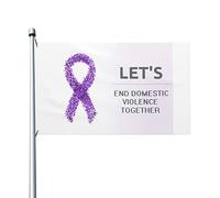 End & Stop Violenza domestica Bandiera 3x5 Ft Double Side Outdoor Farmhouse Yard Sign Bandiera decorativa da giardino con occhielli in ottone