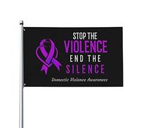 End & Stop Violenza Domestica Bandiera 3x5 Ft Un Lato Esterno Fattoria Cortile Segno Giardino Bandiera Decorativa Con Occhielli In Ottone