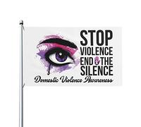 End & Stop Violenza Domestica Bandiera 3x5 Ft Un Lato Esterno Fattoria Cortile Segno Giardino Bandiera Decorativa Con Occhielli In Ottone