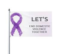 End & Stop Violenza Domestica Bandiera 3x5 Ft Un Lato Esterno Fattoria Cortile Segno Giardino Bandiera Decorativa Con Occhielli In Ottone