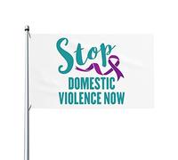End & Stop Violenza Domestica Bandiera 3x5 Ft Un Lato Esterno Fattoria Cortile Segno Giardino Bandiera Decorativa Con Occhielli In Ottone