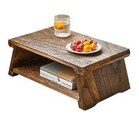 End Tables Foldable Coffee Table Japanese Style Tatami Table 2-Tier Classical Zen Tea Table with Storage Shelf Meditation Table (Size : 50x30x20cm)