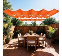 Enda Parasole Retrattile 70 x 100 cm Impermeabile Protezione UV Antivento Tenda a Vela Impermeabile Rettangolare con Occhielli per Terrazza, Giardino, Balcone, Campeggio, Arancione