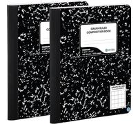 Enday Graph Paper Composition Notebook, Hard Cover Graphing Notebooks, 4 Squares Per Inch Premium Quad Ruled Notebook, 100 Sheets Graphing Notebook for school Journal and Office (2 Pack)