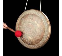 ENDBAG gong piatto gong Ottone, intagliato a mano con un martello/suono speciale/fatto a mano/ottimo per la casa o l'ufficio(Color:1,Size:)