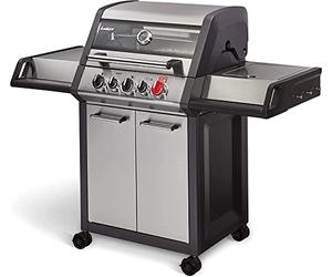 Enders Monroe Pro 3 Sik Turbo, Barbecue a gas a 3 bruciatori + BACKBURNER + Zona Turbo + Fornello Laterale a Gas, Griglia in Ghisa, BBQ Grill da esterno, Facile Pulizia, 30mbar #837633