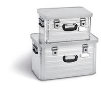 Enders - Set Scatole Alluminio con Coperchio - Scatole Porta Oggetti Toronto (29L + 63L) - Box Alluminio con angoli rinforzati e impilabili - Estremamente robuste- Argento #3903