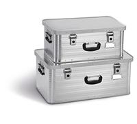 Enders - Set Scatole Alluminio con Coperchio - Scatole Porta Oggetti Toronto (47L + 80L) - Box Alluminio con angoli rinforzati e impilabili - Estremamente robuste- Argento #3902
