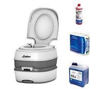 Enders WC Portatile Chimico per Campeggio - Deluxe Starter Set Blue 2,5 Litri con Liquido Sanitario e Carta igienica - Water Portatile - WC da Campeggio - WC Camper - Bagno Chimico